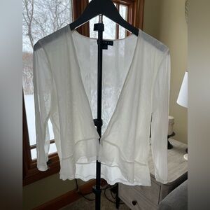 Tribal Cream Sheer Cardigan